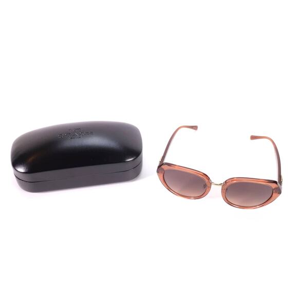 Coach Round Womens Sunglasses - Transparent Amber/Brown - NWT - Picture 13 of 13